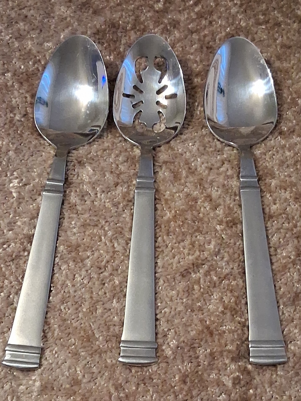 Cuisinart Silver Stainless Steel 3-Piece Serving Spoon Set